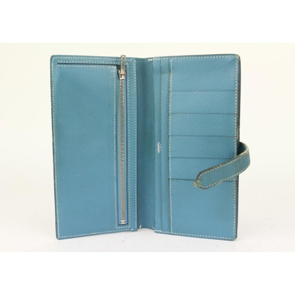 Hermès Blue Jean Bearn Bifold Long Flap 6her721 - Picture 4 of 12